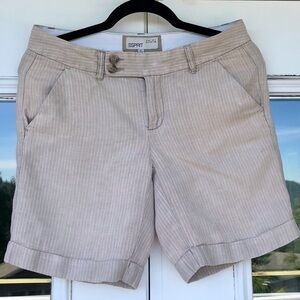 ESPRIT Linen Pinstripe Shorts Size 4/6
